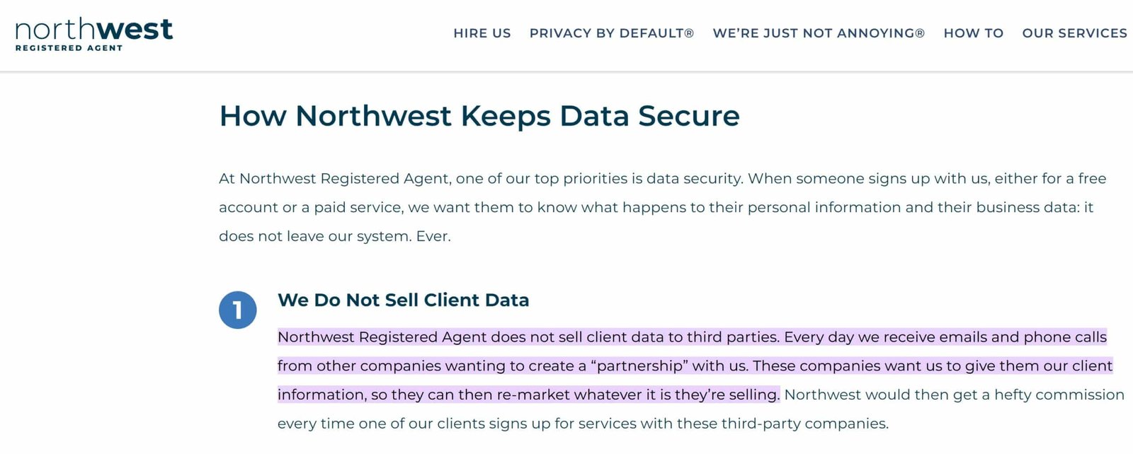 Northwest Registered Agent Privacy Policy